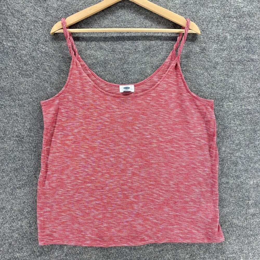 Old Navy Top Women L Large Red Cami Rayon Tank Tee
